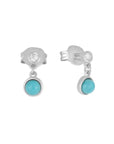 BROQUEL COLGANTE CON ZIRCONIA Y TURQUESA