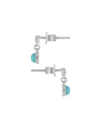 BROQUEL COLGANTE CON ZIRCONIA Y TURQUESA