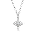 DIJE CRUZ PEQUEÑA CON ZIRCONIAS PLATA .925/BAÑO RODIO