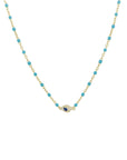 CHOCKER CON OJO TURCO Y CADENA CON TURQUESAS MINI