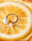 ANILLO DOS PERLAS CULTIVADAS