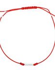 Pulsera de hilo rojo con zirconias