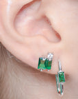 BROQUEL DOBLE ZIRCONIA ESMERALDA
