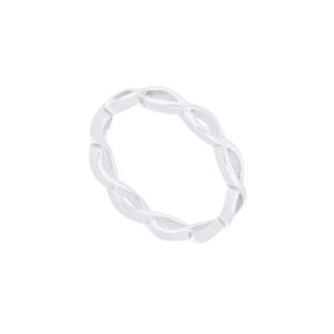 Anillo infinito de Plata con Baño rodio