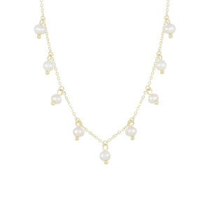 Gargantilla con charms de Perlas Naturales