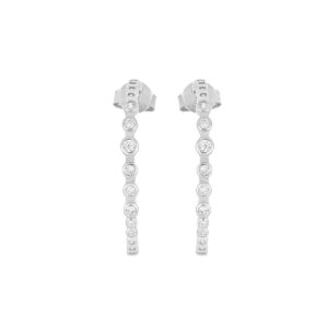 Arracadas Obalada con Zirconia de plata .925
