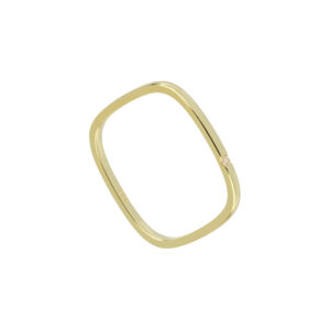 Anillo de plata Cuadrado con Zirconia Natural