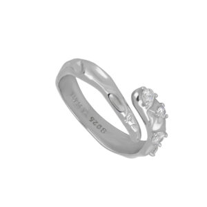 Anillo Serpiente con Zirconia natural