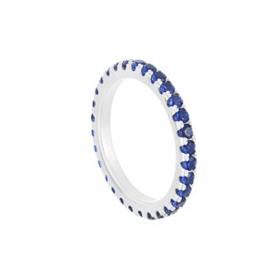 Anillo de Plata con Zirconia color Azul