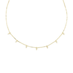 Gargantilla de Plata con dije de flechas con zirconias