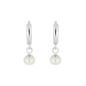 Arracadas de Plata con Perla Colgante