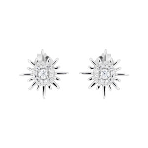 Broqueles forma de Sol con Zirconias