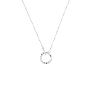 Gargantilla con dije de Circulo Irregular con Zirconia