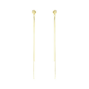 Aretes Largos de plata de Cadena colgante