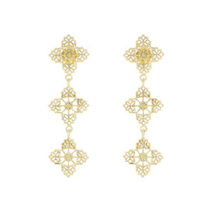 Aretes de plata con forma de Flor