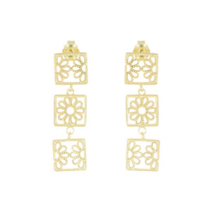 Aretes de plata con forma de Flor Lirio