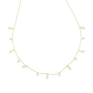Gargantilla de Plata con Perlas y Zirconias