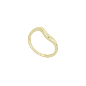Anillo Irregular de Plata con baño de Oro