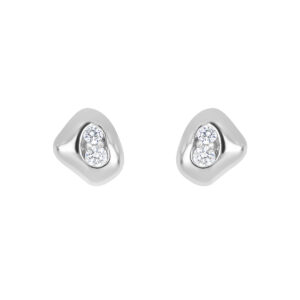 Broqueles de plata forma Irregular