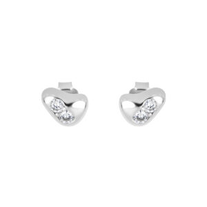 Broqueles Irregulares de plata con Zirconia