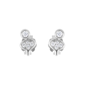 Broqueles Irregulares de plata con Zirconia