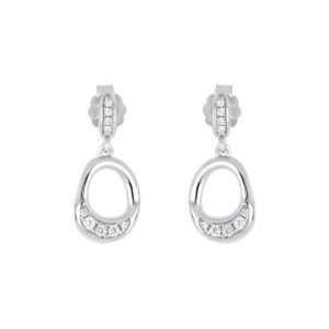 Aretes de plata con Zirconias naturales