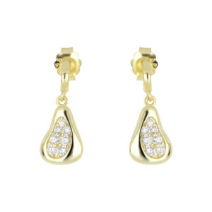 Aretes largos Irregulares con Zirconias