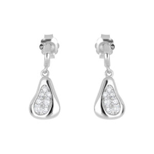Aretes Irregulares de plata con Zirconias