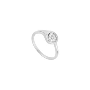 Anillo Circulo con Zirconias naturales