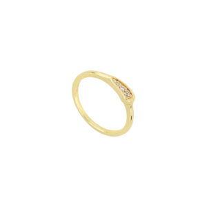 Anillo Irregular con Zirconias Naturales