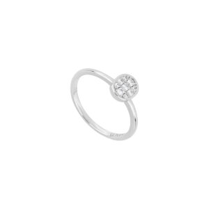 Anillo Oval de plata con Zirconia natural