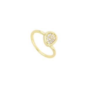 Anillo de plata con Zirconia Baño de rodio