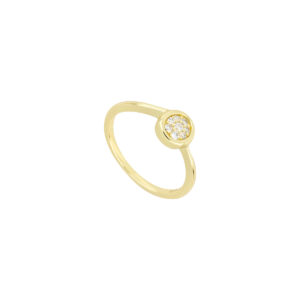Anillo de plata con Zirconias naturales