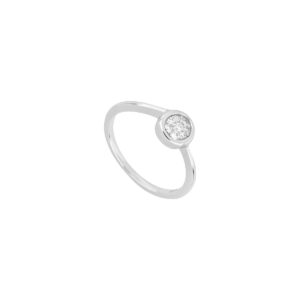 Anillo Irregular de plata con Zirconias