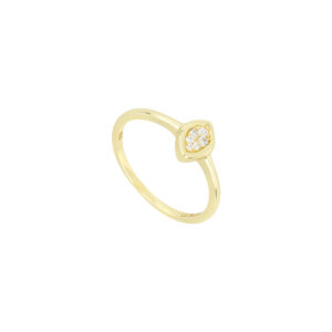 Anillo Irregular con Zirconias naturales