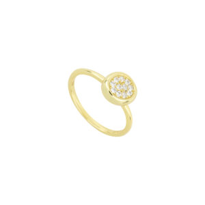 Anillo Circulo con Zirconias naturales