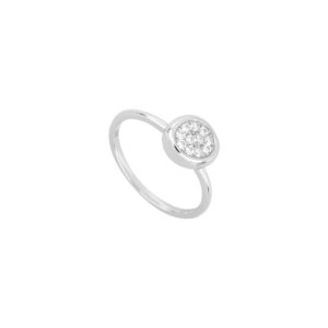 Anillo Circular con Zirconias naturales