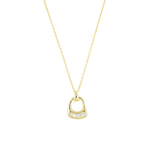 Gargantilla con dije de plata con Zirconias