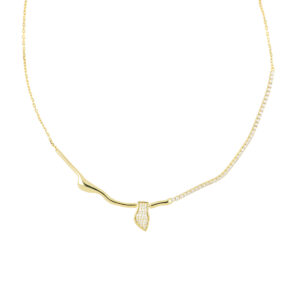 Gargantilla con dije cadena tenis y Zirconia