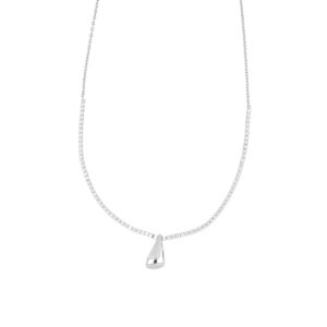 Gargantilla de plata dije cadena con Zirconias
