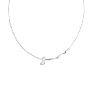 Gargantilla de plata cadena con Zirconias