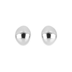 Broquel Ovalo de plata baño de Rodio