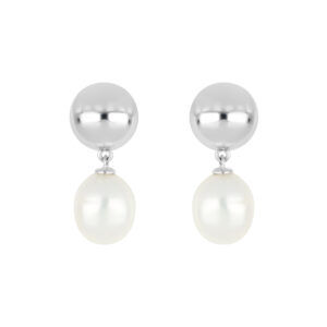 Broqueles de Plata con Perla natural