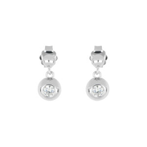 Broqueles de plata con Zirconia