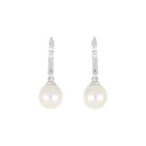 Arracadas de plata con Perla y Zirconia