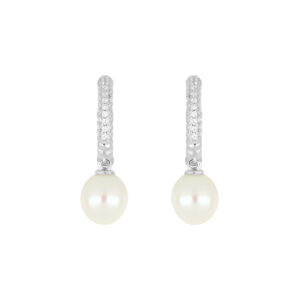 Arracadas de plata con Zirconia y Perla