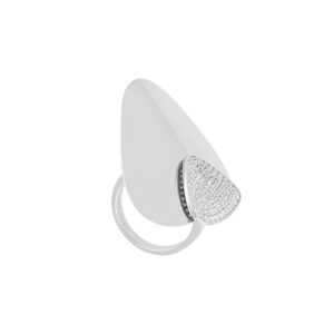 Anillo de plata con Zirconia natural