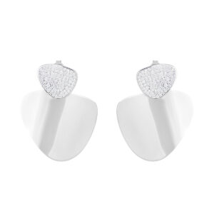 Aretes de plata con Zirconia natural