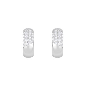 Arracadas Huggie de plata con Zirconias