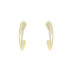Arracadas Luna con Zirconia natural
